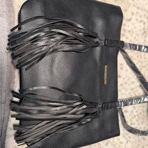 Montana West Black Fringe Leather Tote Bag - NWT